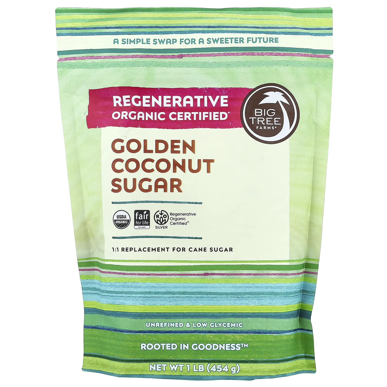 Big Tree Farms Organic Golden Coconut Sugar, 1 lb (454 g) Big Tree Farms Organic Golden Coconut Sugar, 1 lb (454 g)