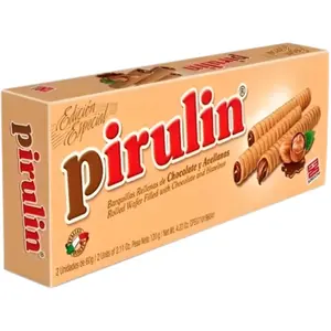 Pirulin Deluxe 120g | Venezuelan Hazelnut and Cocoa Wafer Rolls in Premium Edition