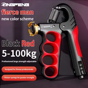 11.02-220 Pound Counting Grip, Arm Strength Fitness Equipment, Wrist Trainer, Five Finger Grip Enhancer, Adjustable Hand Strengthener