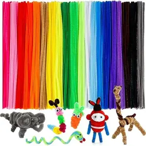 200pcs Chenille Stems Pipe Cleaners, Plush Craft Stems for DIY Art Crafts, Creative Home Decor Supplies, Perfect for Crafting Projects