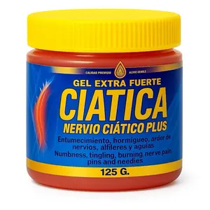 Ciatica ointment Extra Fuerte Nervio Ciatico Plus 125 gr Skin Repair Moisturizers Comfort Moisture Cosmetic Blend Herbal Intensive Soothing Hydrating Moisturizing with arnica , camphor , menthol , peppermint oil , eucalyptus