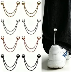 8-Pack Magnetic Clothing Clips, No-Pin Chain Corner Fasteners, Anti-Gape Decorative Clips, Universal Waist-Tightening & Shortening Magnetic Buckles for Shirts, Blouses, Pants