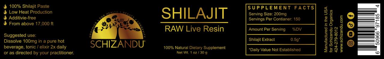 Live RAW Shilajit Resin (Full Spectrum Minerals), 30 g