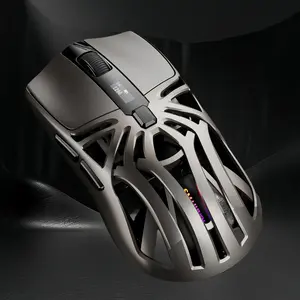 Rs8 Bluetooth-compatible Wireless Three-Mode Mouse, Digital Display, Lightweight Design, Supports Wireless/Bluetooth-compatible/wired, Ideal for Gaming and Office, Rgb Wireless Mouse