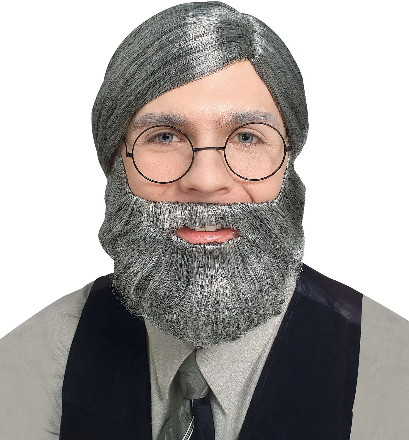 Rubie's Men's Classic Grey Pull-On Character Beard Costume - One Size Fits Most (Brown), Menswear, Costume for Parties, Family, Celebrity Events, Mustache