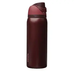 Owala Freesip 32oz Insulated Stainless Steel Water Bottle - Black Cherry Red