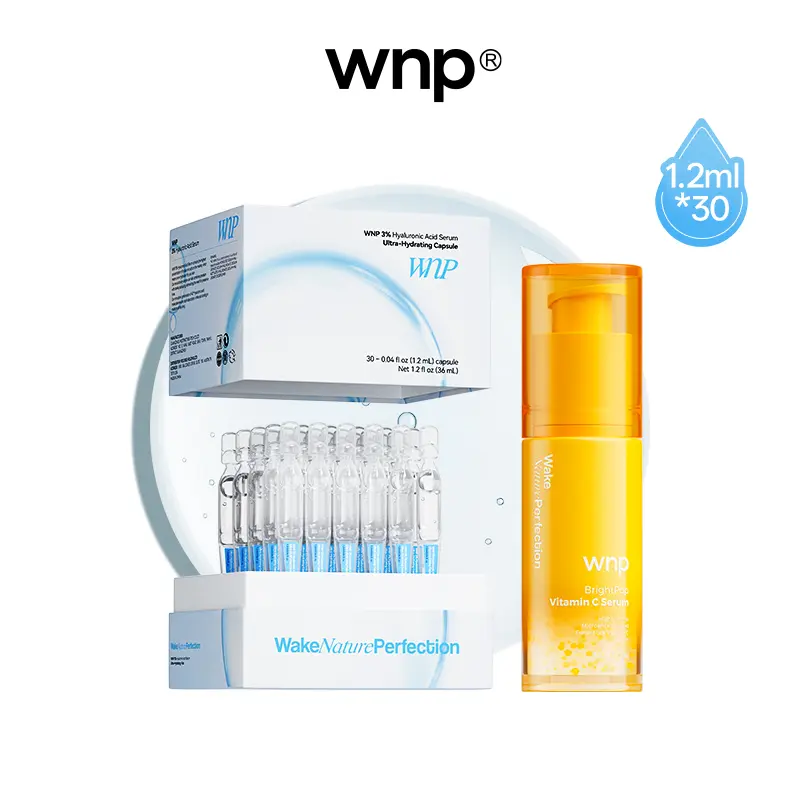 [WNP Official] Futura Tech Skin Set | 3% Hyaluronic Acid Serum, Deep Nourishment | Electronic Massaging Eye Cream, Helps Reduce Fine Lines and Dark Circles | BrightPop Vitamin C Serum, Fades Dark Spots & Evens Tone summerwins