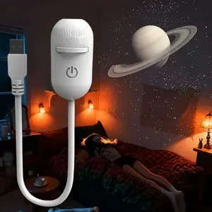 2-in-1 Galaxy Projector Night Light, Galaxy Projector for Bedroom with 12 Films, Touch Control, Flexible Gooseneck for Any Angle, USB Powered for Ceiling Hallway Decor HD Milky Way