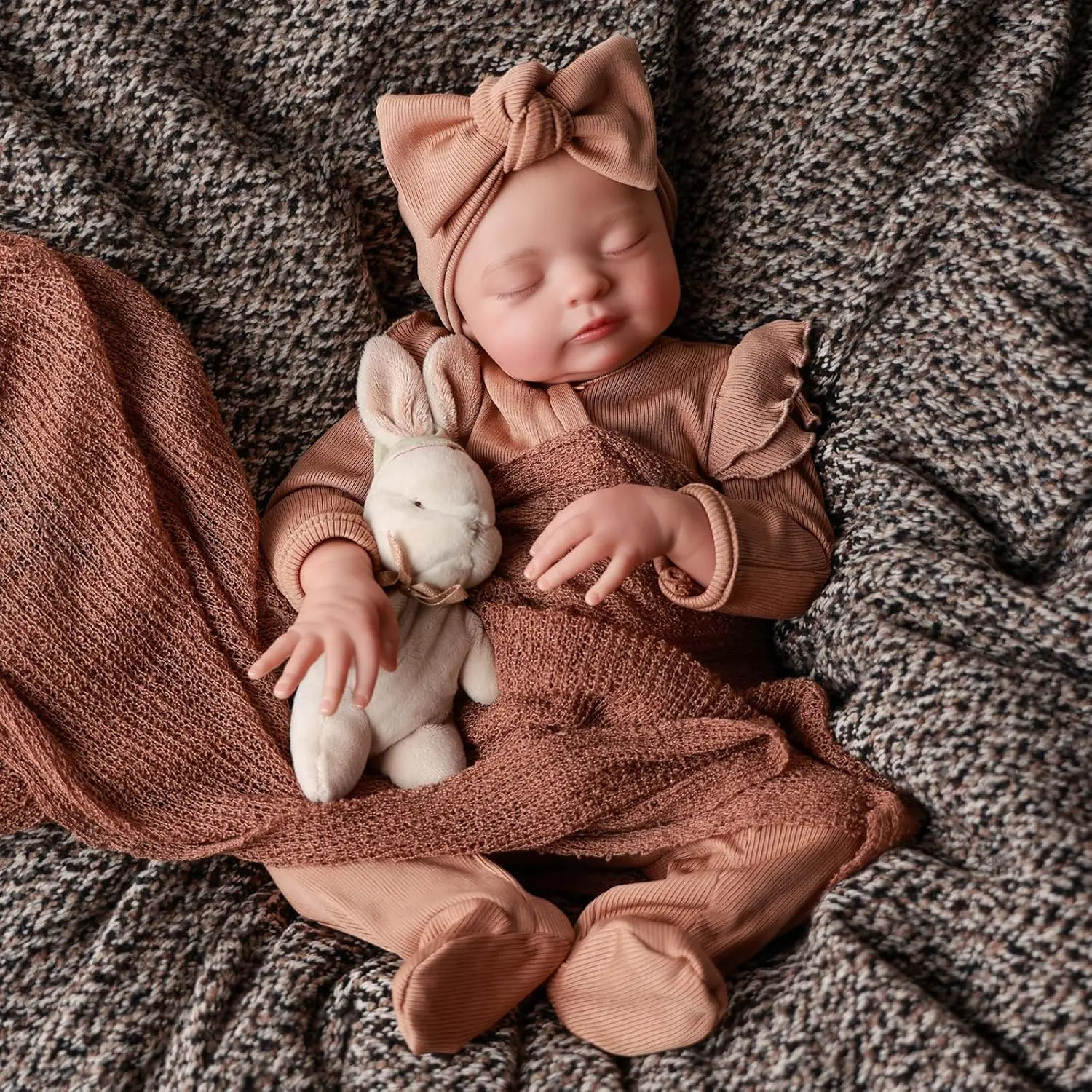 #Summervibes#DealsForYouDays BABESIDE Lifelike Reborn Baby Dolls 20Inch Fabric Body & Vinyl Limbs Real Life Baby Dolls with Toy Accessories for Kids Age 3+ Perfect Gifts for Mother's Day Valentine's Day Children's Day & Christmas