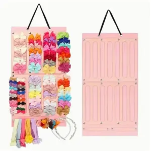 Fashion Hair Accessory Storage Rack, Wall-Mounted Organizer for Bow Clips, Barrettes, Headbands, Felt Display Stand, Display Holder