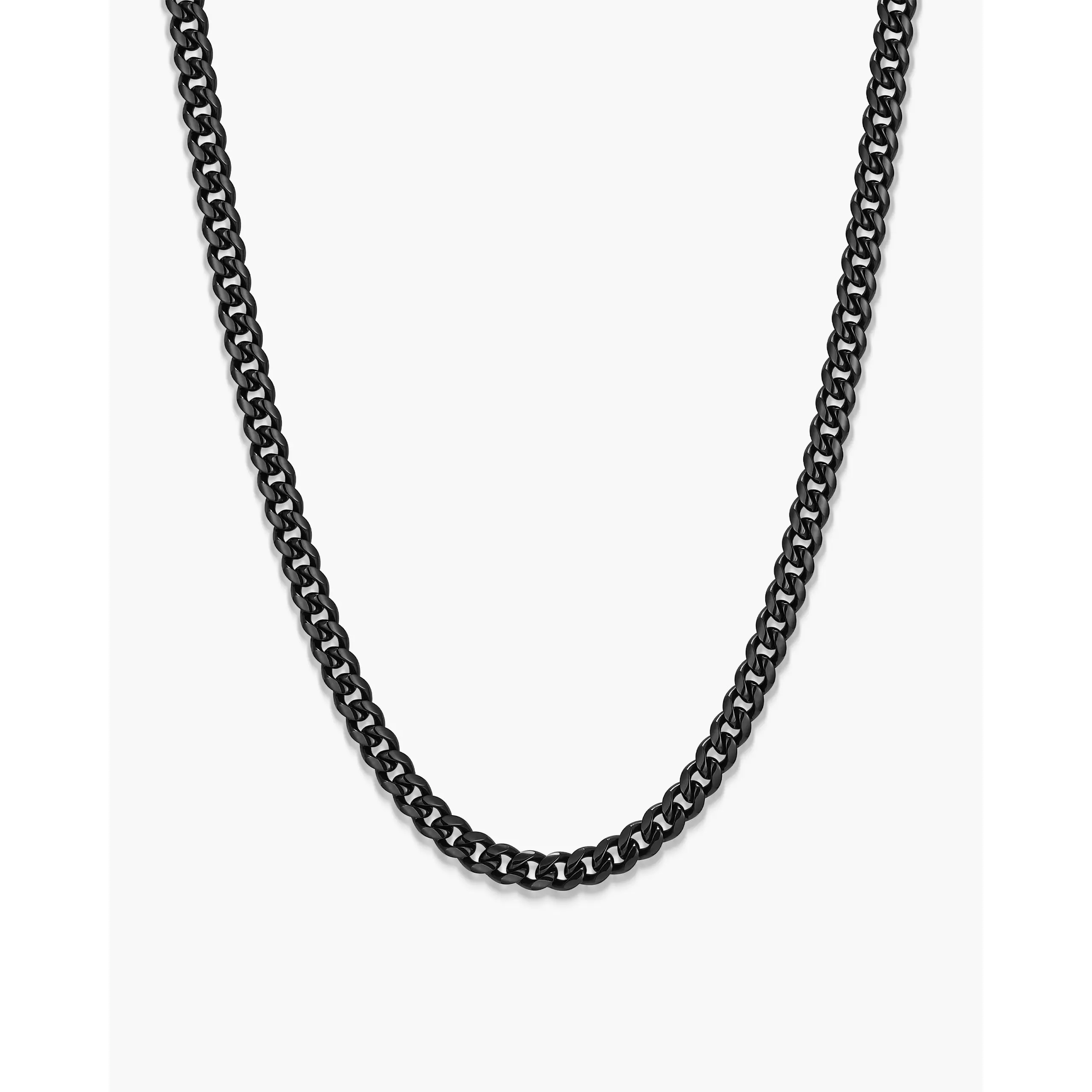 JAXXON Cuban Link Chain 3mm - Black - Waterproof - Box Clasp