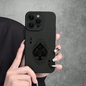 Stylish Poker Card Design  Phone Case Compatible With 16, 15, 14, 13, 12, 11, XR, Plus, Pro, Max, And Mini - The Perfect Gift For Easter, Christmas, Halloween, BirthdaysSuitable For  17 Air