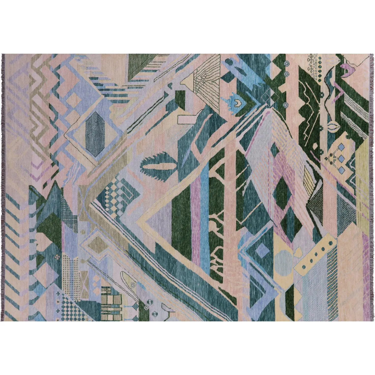 SUPER SALE Moroccan Handmade Wool Rug 10' 2" X 13' 10" - Q22679