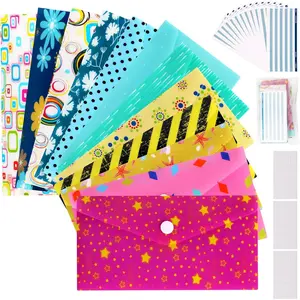 ABC life Cash Envelopes Plastic for Budget System  Money Envelopes for Budgeting and Saving, 12 Assorted Colors, Tear and Water Resistant, 12 Expense Tracking Budget Sheets  3 Label Sheets