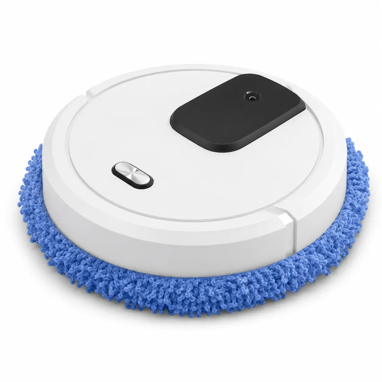 Compact 1-Touch Cleaning Robot with Reusable Wiping Pad for Hardwood, Tile, Laminate Floors & Everyday Home Cleaning