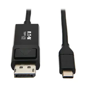 Tripp Lite series USB-C to DisplayPort Adapter Cable (M/M), 4K 60 Hz, HDR, Locking DP Connector, 6 ft. (1.8 m)