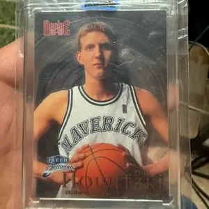 1998-99 Fleer Brilliant Dirk Nowitzki Rookie card for the Dallas Mavericks