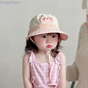 Cartoon Wide Brim Bucket Hat | Lightweight Quick-Dry Breathable Summer Sun Hat with Adjustable Strap, Soft Sun Protection for Beach, Travel, Park & Outdoor Activities