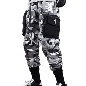 Hip36 Niepce Grey Snow Camo Techwear Multi-Pockets Cargo Pants