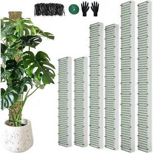 60"/40"/24" Metal Moss Pole, D Shape Sphagnum Moss Pole, Moss Poles for Climbing , Monstera, Indoor Climbing  (2 Each of 60" 40" 24")
