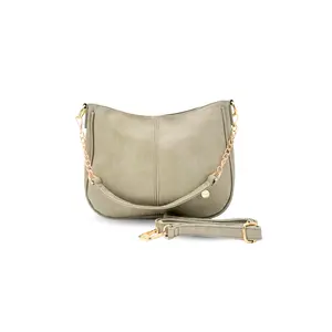 Marissa Saddle Crossbody Bag with Chain Strap and Simple Design