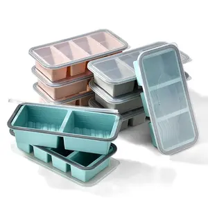 Silicone Lunch Box with Lid, Food Freezer Storage Container, Heat-Resistant Easy Clean, Non-Slip Base, Sealed Soft Cover, Family Meal Prep Essential