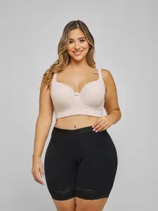 LIANA FASHION Women's Basic Nylon Compression Shapewear - Hip and Butt Padded, Glute-Enhancing Boyshorts Panty, Nylon Shapewear