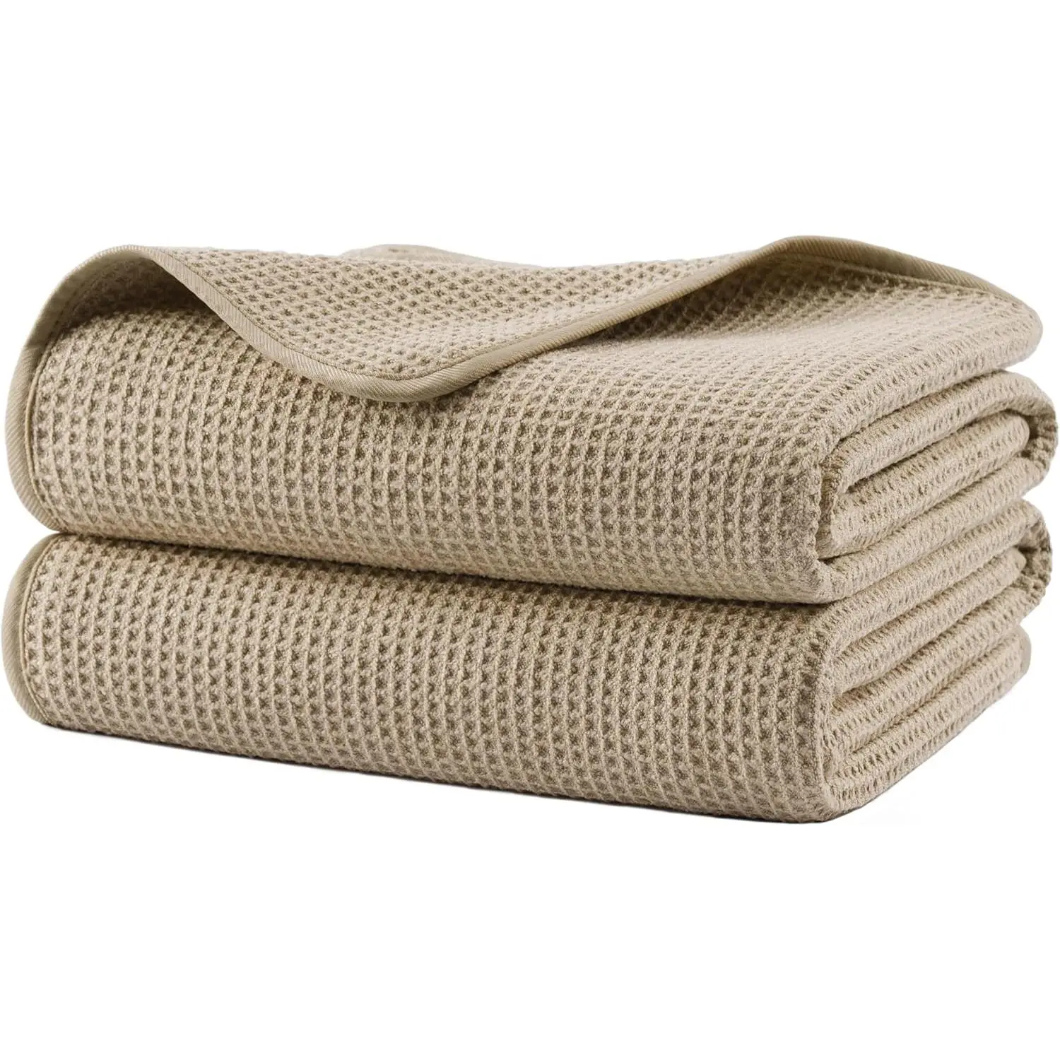 380 GSM Microfiber Oversize Quick Dry Lint Free Waffle Bath Towel for , 60 x 30 in, Set of 2