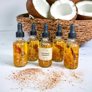 Coconut & Mango Body Oil - Hydrating, Moisturizing, Alcohol-Free Scented Skin Oil