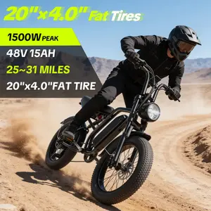 【New Year Gift from Hieha!】Ultimate E-Bike Adventure Machine! Hit 34MPH with 1500W Peak Power. Travel 40-55 Miles on a Single Charge. Full Suspension, Fat Tires. Removable Battery & UL Certified!