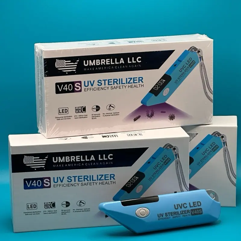 Handheld Sterilizer With Travel Bag - V40S Portable UV-C LED USB Charger