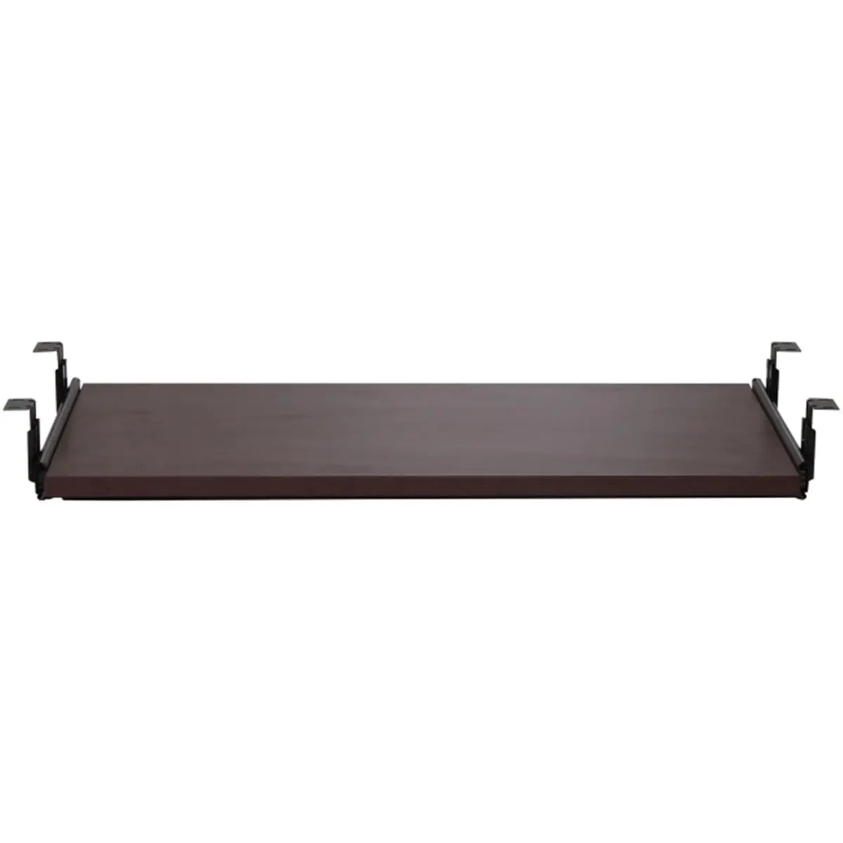 Essential Mahogany Rectangular Adjustable Sliding Keyboard Tray - Attached Design, Durable Melamine Laminate Surface, Slides Under Desk for Most Desks, Optimizes Office Work Area