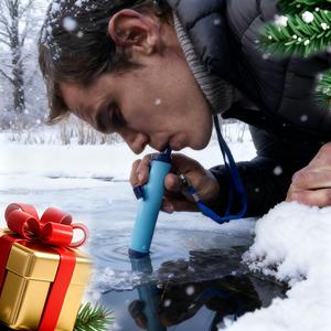 outdoor portable water filtering straw, compact activated carbon water filtering straw for hiking camping travel fishing mountaineering, outdoor water filter, hiking essentials