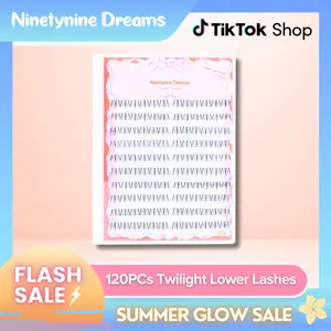 Ninetynine Dreams 120PCs Twilight Lower Lashes | C Curl Ultra-Thin Band Lightweight 6–7mm Soft Natural Comfortable Bottom Lashes — Beginner Friendly Makeup Essential DIY Bottom False Eyelashes For Everyday Makeup Cosmetic