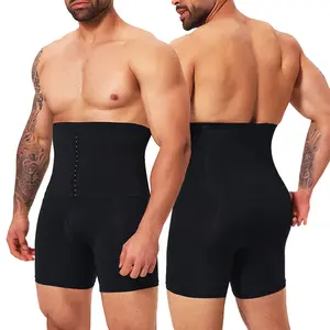 CATTIBOR Men High Waist Shorts,Tummy Control Shapewear Clothing,Mid-thigh Compression Shorts For Men,Men Pants Shorts Girdle Menswear Underwear Shapewear