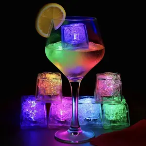 12pcs LED Ice Cubes, Color-Changing Glow-In-Water, Random Colors, Party Decor, Wedding Bar Club, Birthday Festival Accessories, Creative Gifts