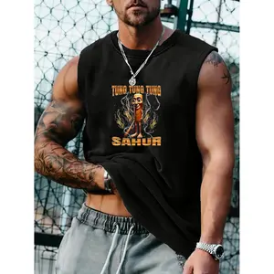 Everyday Wearable Cotton Unisex Tung Tung Tung Sahur Vests