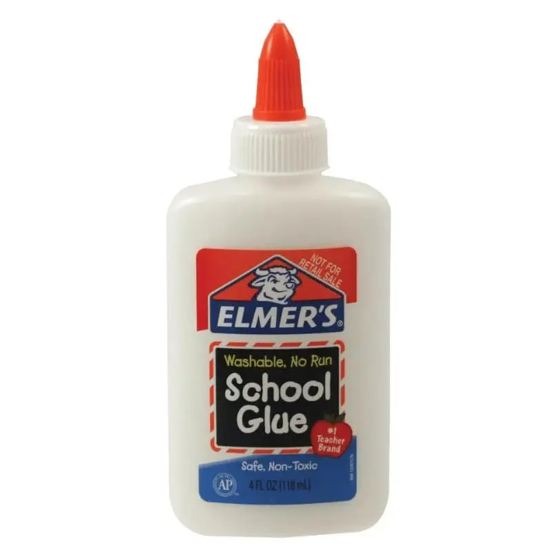 Elmer's Washable Liquid School Adhesive - 4 oz No-Run Formula Bottle Pack, Easy Cleanup, Reliable Adhesion for Kids' Creative Craft Projects (2 Count)