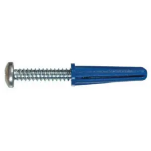Hillman Fasteners 5066 4 Pack- 10-12 x 1 in. Conical Plastic Anchor With Screws - Pack Of 10