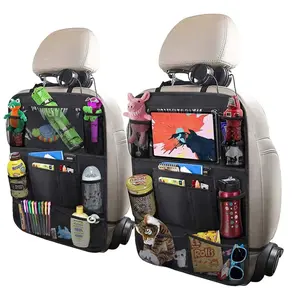 Car Seat Backrest Storage Bags - Multi-functional storage bags with multiple compartments, made of lightweight and durable fabric, suitable for travel, school trips, road trips, car back seat storage, and storage of essential back seat items