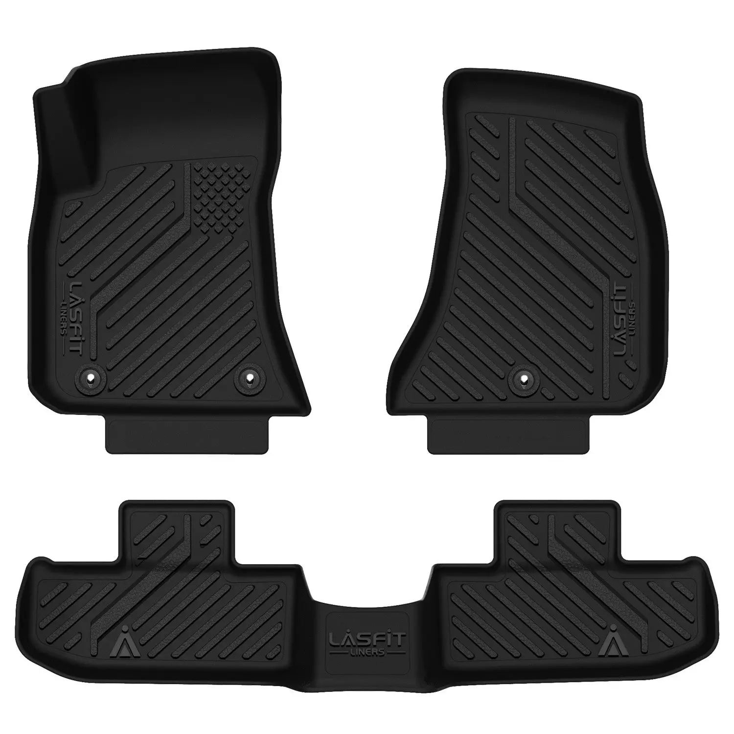 Lasfit Car Mat Set - Deep-Tread Floor & Cargo Mats, Custom-Fit for 2015-2023 Dodge Challenger, Automotive Car Interior Accessories, Car Foot Mats