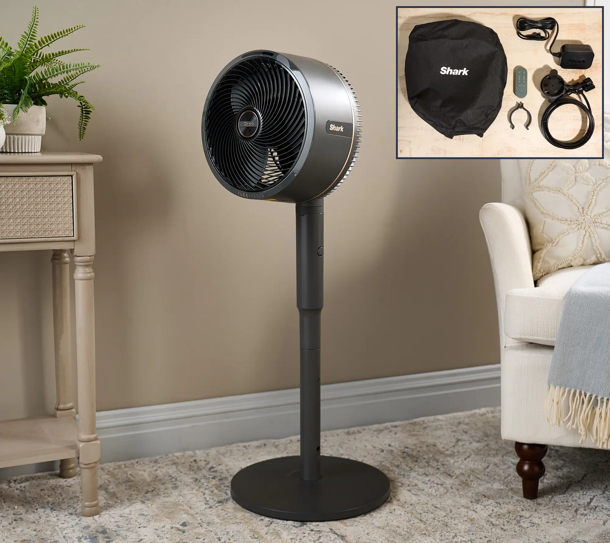 Shark FlexBreeze Indoor/Outdoor Cordless Fan w/ Car Charger