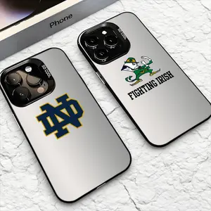 Team N-Notre Dame Fighting Irish Phone Case For iPhone 17 16 15 14 13 12 Pro Max Multicolor Matte Phone Case, Aurora Gradient Finish with Matte Texture, Durable Scratch-Resistant Anti-Fingerprint Protective Cover, Protector