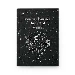 Celestial Zodiac Journal - Gemini Theme, Spiritual Journey Notebook, Astrology Gift, Starry Night Inspiration, Personalized Writing Diary