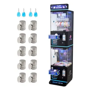 VEVOR Claw Crane Machine, Medium-Sized Arcade Game Machine with Light Sound, Adjustable Steel Claws, Precise Toy Candy Grabber Prize Dispenser Vending Toy, for Commercial Home Parties Cinema, PinkVEVOR Super Brand Day