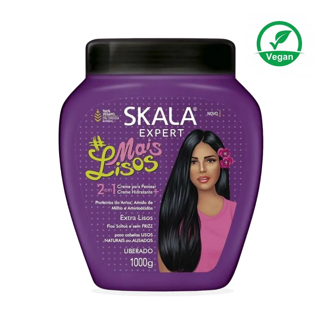 Skala Mais Lisos 2 in 1 Straight Hair Treatment Cream Great for hair growth strength repair glow volume Hydrate Conditioner Shampoo