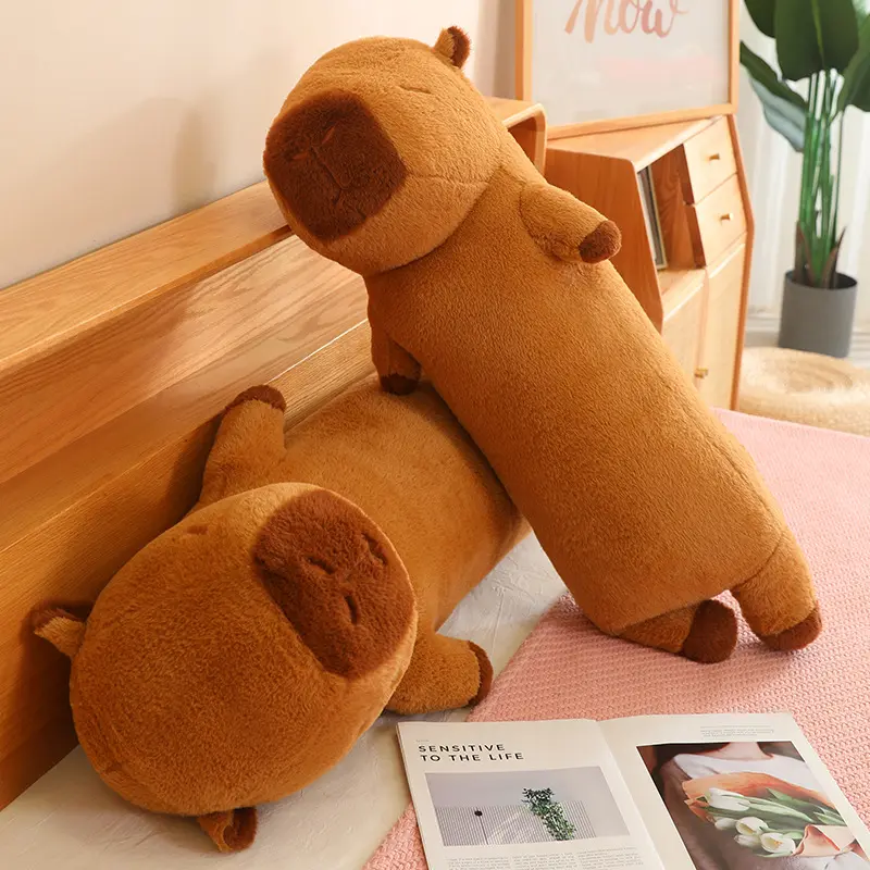 90cm (35.4 inches) Giant Capybara Plush Pillow - Colorful Stone Soft Stuffed Toy, Stuffed Animals for 12 Years Above, Ideal Gift for Animal Lovers & Content Creators, Plush Fabric, TikTok Shop Spring Glow Up Summervibes