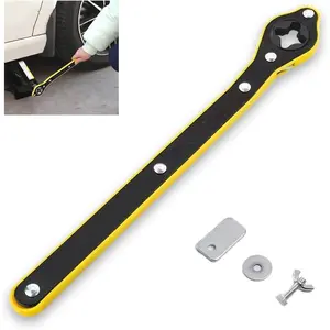 Jack Ratchet Wrench, Labor-Saving Scissor Jack Lug Wrench, Forward and Reverse Knob Design, Jack Lift Speed Long Handle Tool for Tire Wheel, Universal Accessories Fit for Small Cars SUV