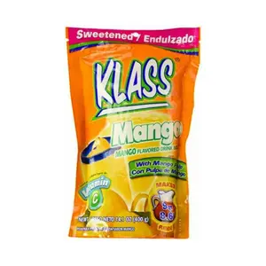 4x Klass Powder Mango - Drink Mix Water Enhancer Flavoring Beverage Juice Instant Refreshing Summer Party Pack Bulk Lot Bundle Wholesale Gourmet Kitchen Refreshment Natural Sensation Tropical Fruit 14.01oz Hydration Electrolyte Packets