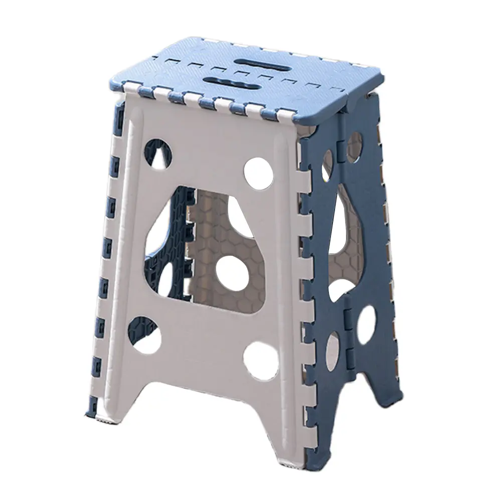 18 Inch Plastic Stools for Adults and Kids 400 LBS Capacity Heavy Duty Step Stool Collapsible Stepping Stool Non Slip Folding Stools for Kitchen Dining Room